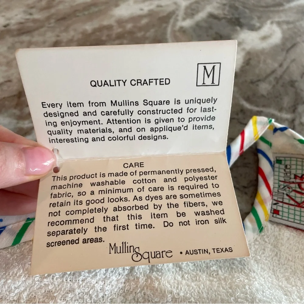 Mullins Square 90's Baby Pull-Over Bib Made in Austin Tx